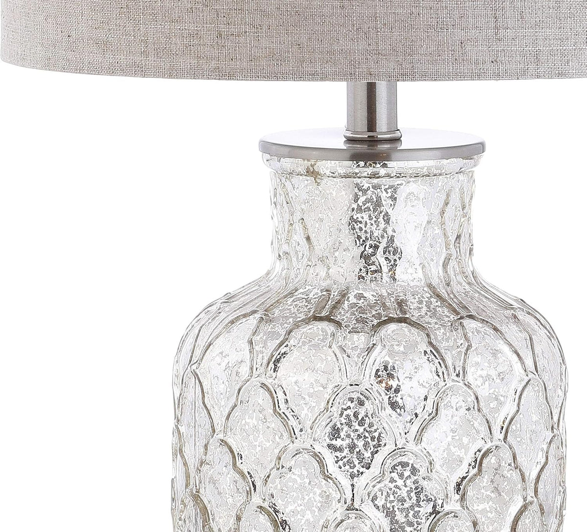 Alvord 24.5" Glass Table Lamp, Mercury Silver, Set of 2 - image 6