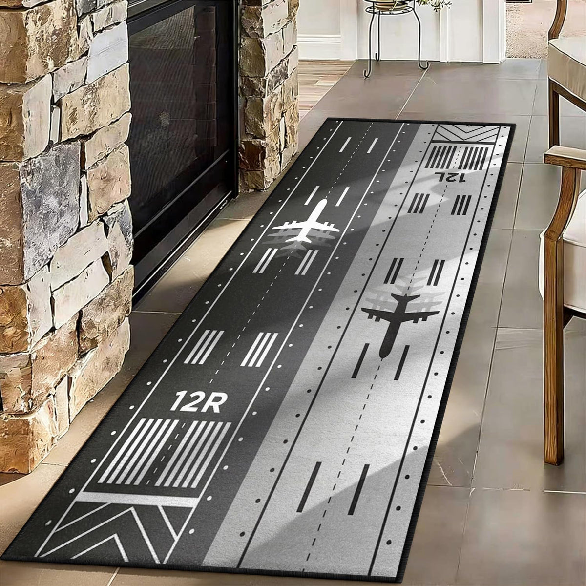 Airport Runway Runner Rugs Airplane Road Carpet 3.3x10ft