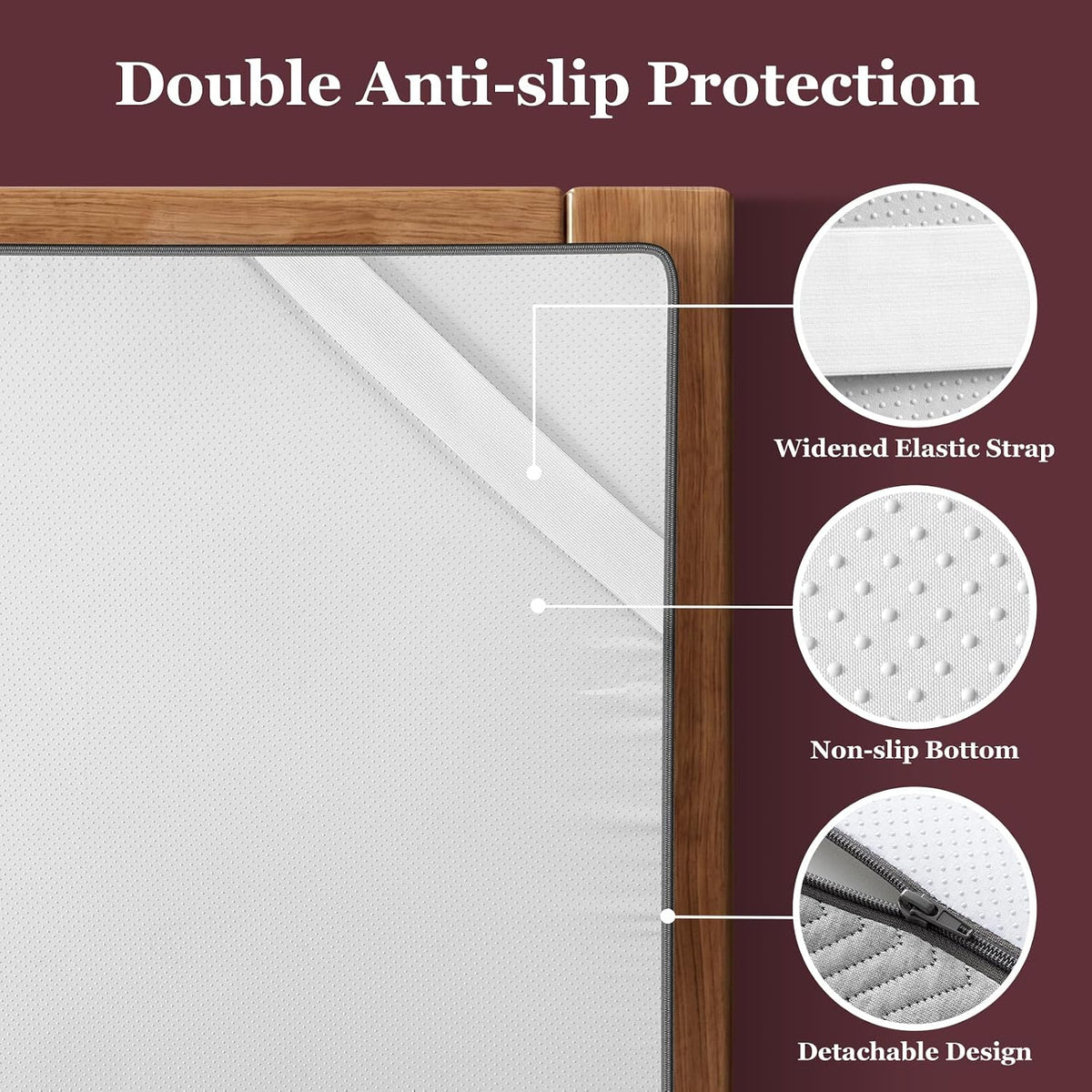 3 Inch King Size Extra Firm Mattress Topper for Pressure Relief - image 6