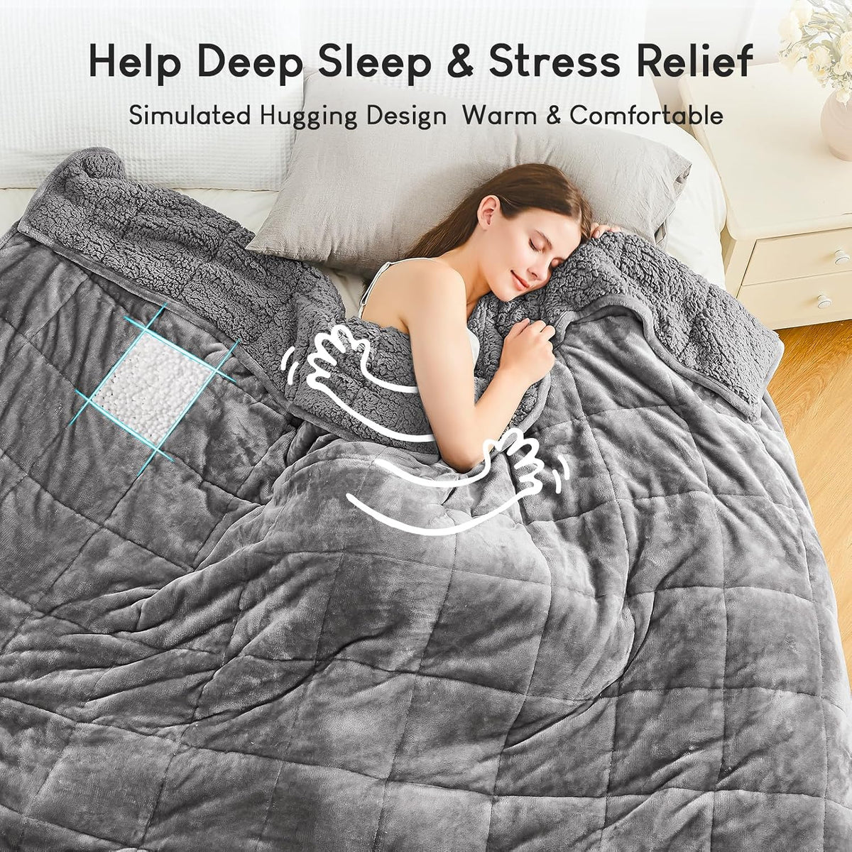 Weighted Blanket 20lbs for Adults King Queen Size 90"x90" Soft - image 8