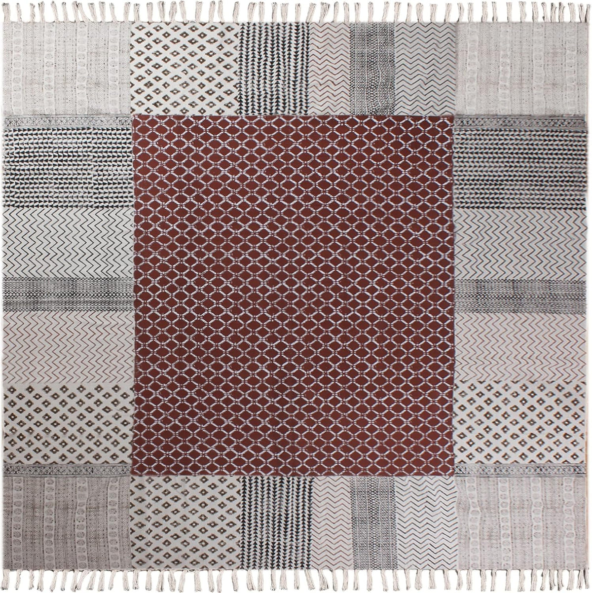 Runner 3x10 Cotton Runner Rug Yellow & Beige Indoor Outdoor 0.19 inches Stone Easy Washable Hand Wash Cotton Carpet Flatweave Rugs for Hallway, Staircases, Corridor - image 12