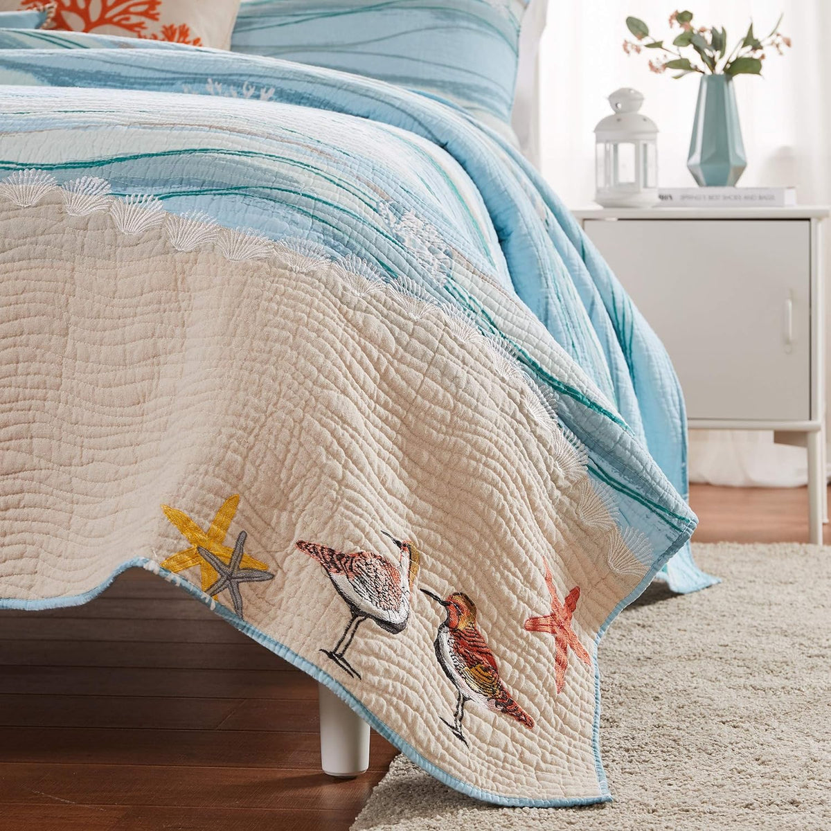Maui Embroidered Coastal Quilt Set, King/California King (3-Piece) - image 5