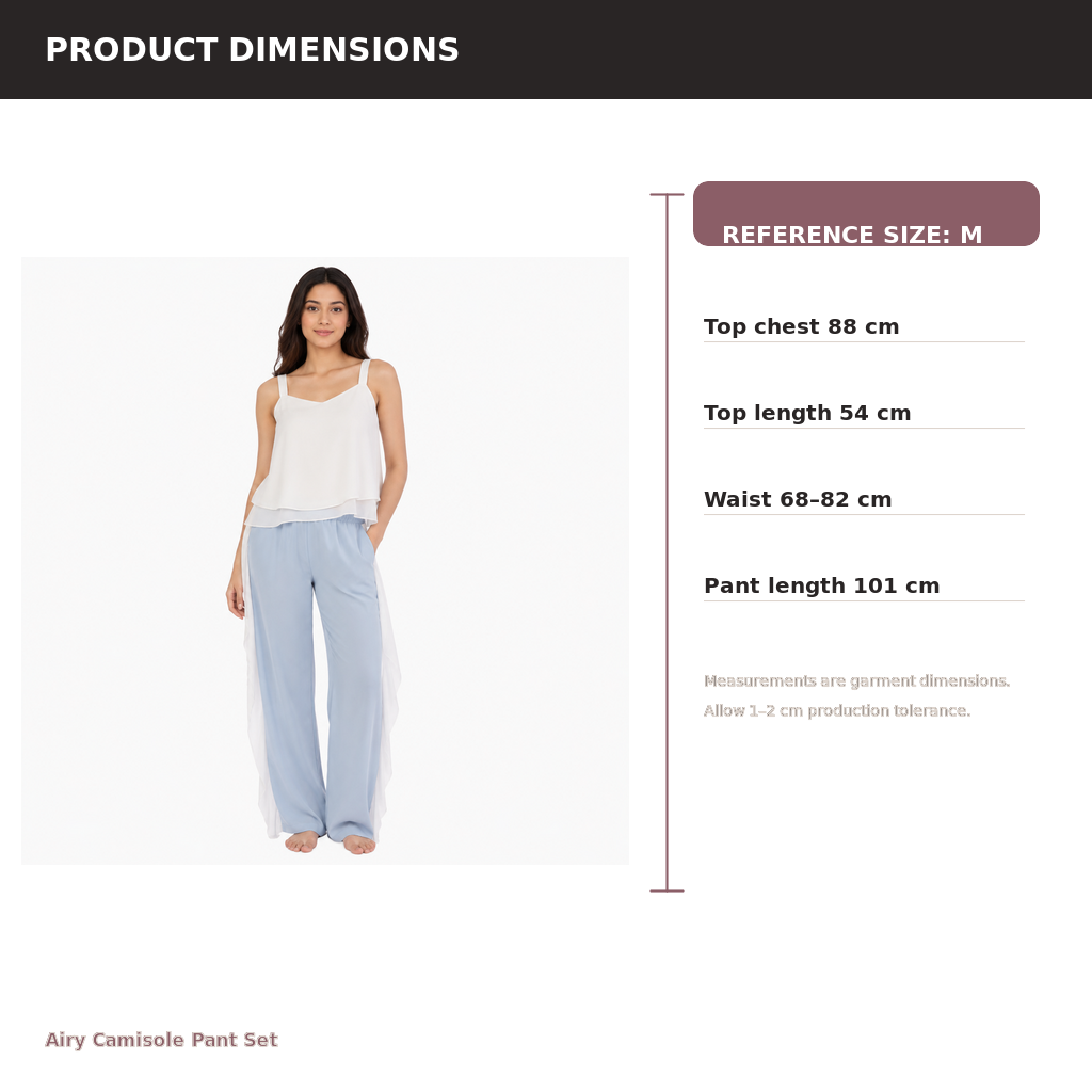 Women's Camisole & Wide-Leg Pant Set – Brushed Modal Cotton Knit | Cloud White & Mist Blue