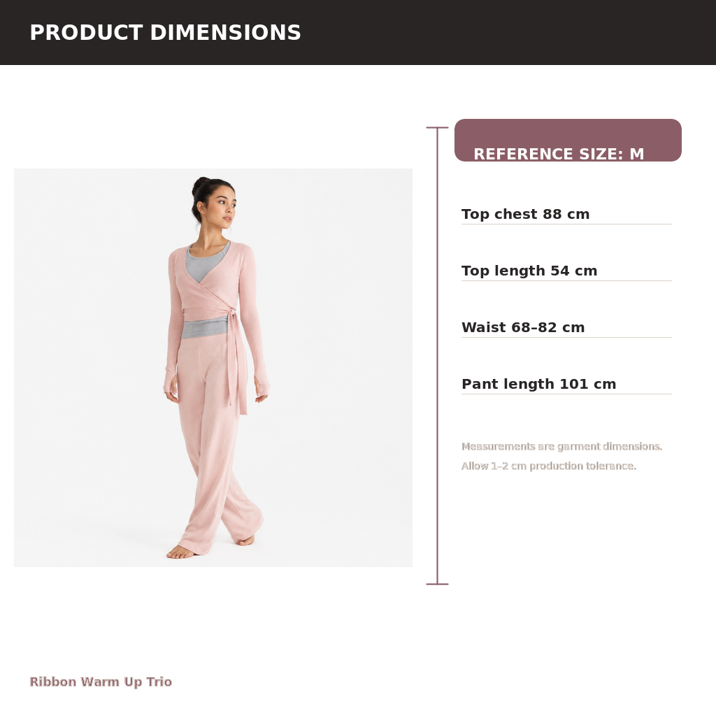 Women's 3-Piece Warm-Up Lounge Set – Viscose Modal Knit | Ballet Pink & Heather Grey